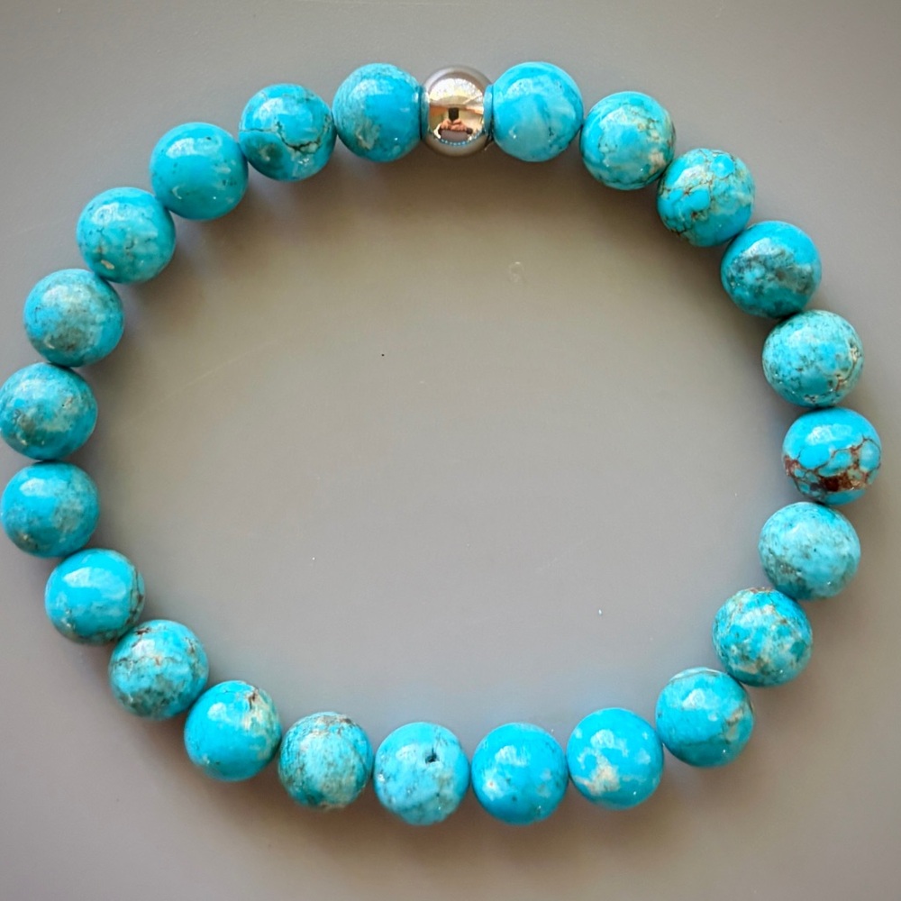 Turquoise Handcrafted Bead Bracelet - Picture 3 of 4